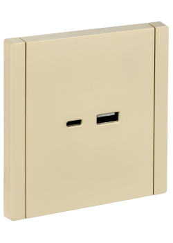 FORTE&PIANO Розетка USB A+C 18Вт FP451 ваниль IEK