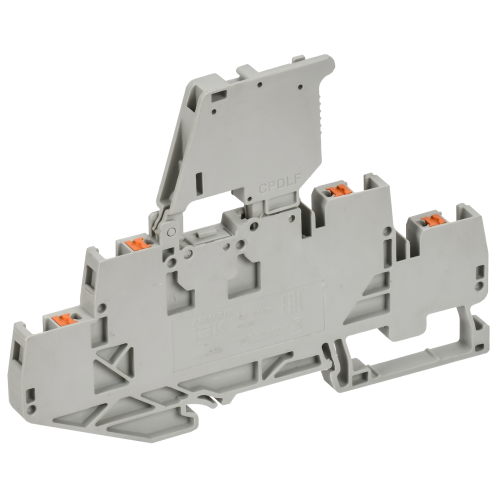 ARMAFIX Колодка клеммная CPDLF2.5 2х-уровневая с держателем предохранителя на верхнем уровне IEK