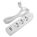 Удлинитель 3-местный c/з 3x1 мм2, 1,8 м, 250В, 10А, 2USB+1Type-C 2,4А, серия Home plus, белый STEKKER HM08-33-02 Удлинитель 3-местный c/з 3x1 мм2, 1,8 м, 250В, 10А, 2USB+1Type-C 2,4А, серия Home plus, белый STEKKER HM08-33-02
