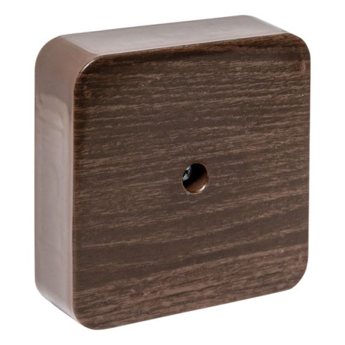Коробка разветвительная КМР-030-030кг (75x75x26) с клеммником тёмн. дер. EKF