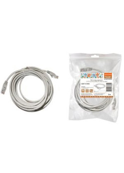Патч-корд народный U/UTP Cat 5e 4PR 24AWG PVC, литой 3 м, серый