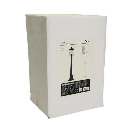 Светильник садово-парковый Feron PL766, столб 60W 230V E27, черный