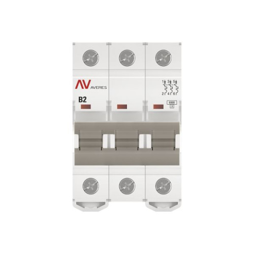 Авт. выкл. AV-6 3P 2A (B) 6kA EKF AVERES Авт. выкл. AV-6 3P 2A (B) 6kA EKF AVERES
