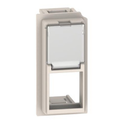 LIVING NOW. Лицевая панель для адаптеров Keystone RJ45 1 модуль.Цвет Песочный.