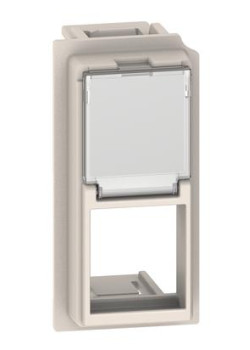 LIVING NOW. Лицевая панель для адаптеров Keystone RJ45 1 модуль.Цвет Песочный.