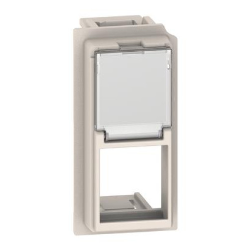 LIVING NOW. Лицевая панель для адаптеров Keystone RJ45 1 модуль.Цвет Песочный.