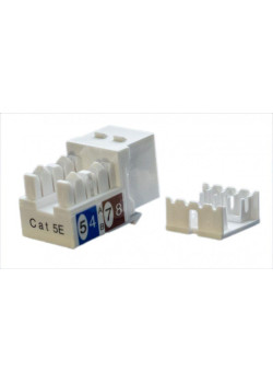 Вставка Keystone Jack RJ45 (8P8C) кат.5E KJ9-8P8C-C5e-90-WH бел. Hyperline 432595