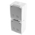Розетка 2-местная с крышкой с/з STEKKER PST16-22-54V, пластик АВS, 250В, 16А, IP54, белый/серый Розетка 2-местная с крышкой с/з STEKKER PST16-22-54V, пластик АВS, 250В, 16А, IP54, белый/серый