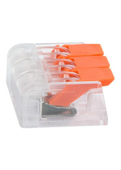 Клемма универсальная компактная 221-413 3-проводная до 4.0кв.мм (уп.5шт) Rexant 07-5207