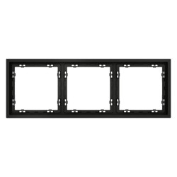 Рамка 3-м S70 пластик. черн. матов. Voltum VLS100308