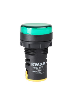 Лампа AD22DS(LED) матрица D22мм зеленый 24В AC/DC-КЭАЗ
