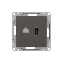 Механизм роз., HDMI+RJ45 (cat5), мокко., Эпика EKF