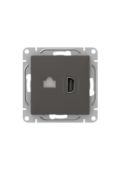 Механизм роз., HDMI+RJ45 (cat5), мокко., Эпика EKF