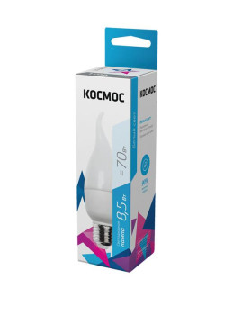 Лампа светодиодная CW 8.5Вт 220В E27 4500К Космос LkecLED8.5wCWE2745