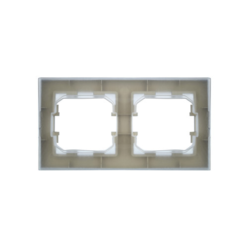 BRITE Рамка 2-местная IP44 РУ-2-БрА-44 алюминий IEK BRITE Рамка 2-местная IP44 РУ-2-БрА-44 алюминий IEK