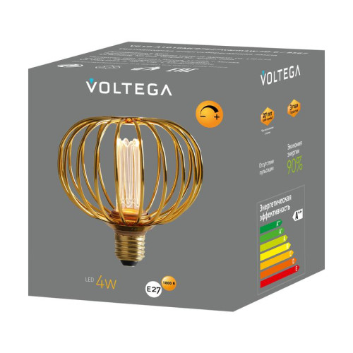 Лампа светодиодная Loft Led A101GMC97 4Вт 1800К E27 DIM Voltega 8567
