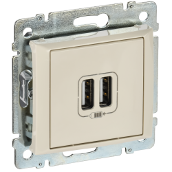 VALENA DIY Розетка USB A+A 15Вт слоновая кость