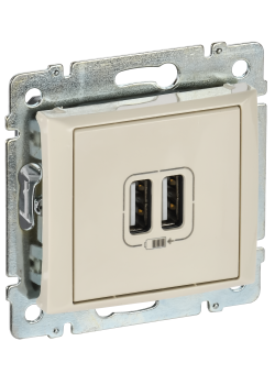 VALENA DIY Розетка USB A+A 15Вт слоновая кость