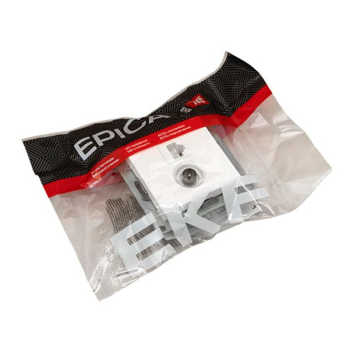 Механизм роз. TV+RJ45 (cat5), бел. Эпика EKF
