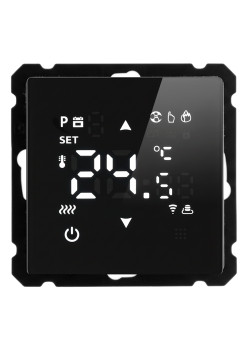 Терморегулятор Wi-Fi (механизм), STEKKER, 250В, 3500Вт, серия Катрин, GLS00-7119-05, черный
