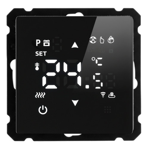 Терморегулятор Wi-Fi (механизм), STEKKER, 250В, 3500Вт, серия Катрин, GLS00-7119-05, черный
