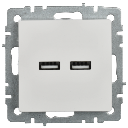 BRITE Розетка USB A+A 5В 3,1А РЮ10-1-БрБ белый IEK BRITE Розетка USB A+A 5В 3,1А РЮ10-1-БрБ белый IEK