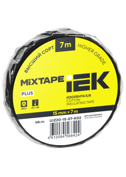 MIXTAPE PLUS Изолента Х/Б 15мм 7м IEK