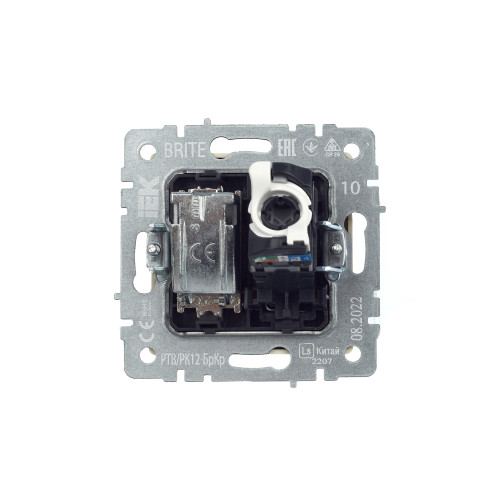BRITE Розетка двойная TV+RJ45 кат.5E РТВ/РК12-БрКр бежевый IEK BRITE Розетка двойная TV+RJ45 кат.5E РТВ/РК12-БрКр бежевый IEK