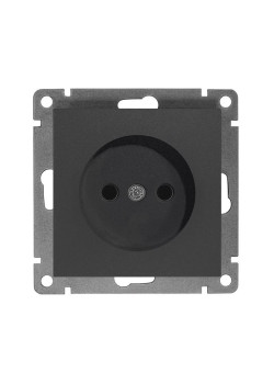Розетка 1-м СП Афина 16А IP20 без заземл. механизм графит Universal A0022-Gr