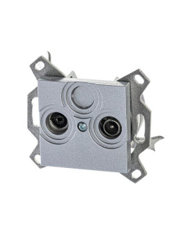 Розетка телевизионная оконечная TV/R Levit серебр. ABB 2CHH083503A6070