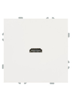 Розетка HDMI 2.0 Type A (механизм), STEKKER, серия Эмили, RST00-5118-01, белый фарфор, soft touch