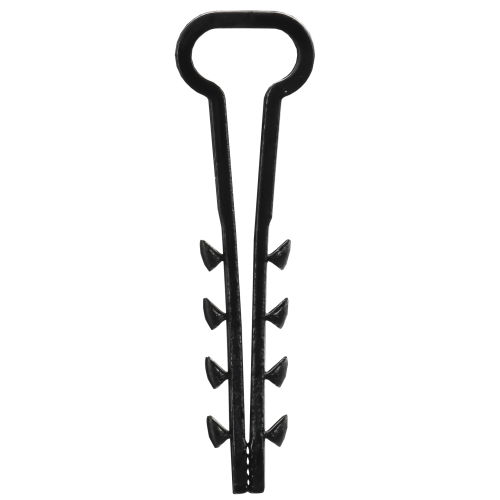 Дюбель-хомут 10х5мм для плоского кабеля нейлон черный (100шт/упак) GENERICA