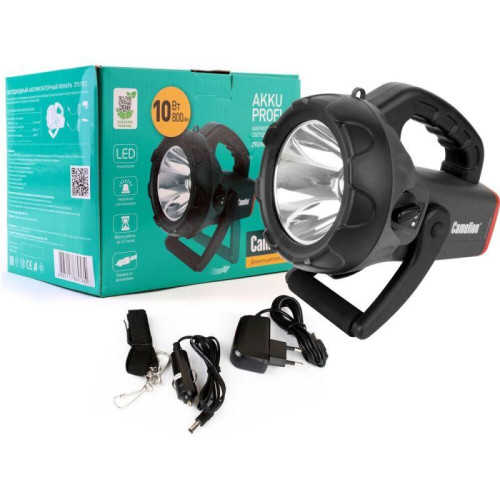 Фонарь аккумуляторный 2931R2 LED CREE 10Вт аккум. 4В 4А.ч 220В/12В карбон (кор.) Camelion 11459 Фонарь аккумуляторный 2931R2 LED CREE 10Вт аккум. 4В 4А.ч 220В/12В карбон (кор.) Camelion 11459