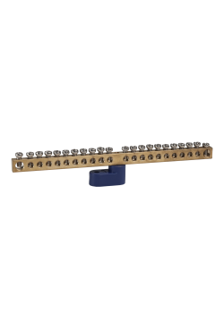 Шина нулевая с одним изолятором OptiKit BB-O-N-S-22-6х9-синий