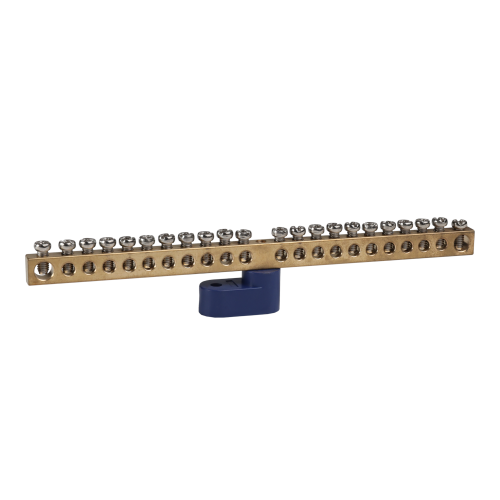 Шина нулевая с одним изолятором OptiKit BB-O-N-S-22-6х9-синий