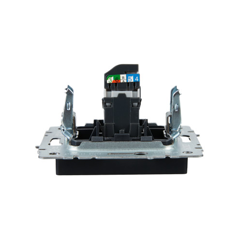 BRITE Розетка компьютерная RJ45 кат.5E РК10-БрГ графит IEK