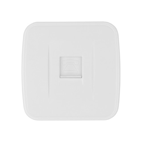 Розетка TФ (RJ-11) открытой установки IP20, белая Розетка TФ (RJ-11) открытой установки IP20, белая