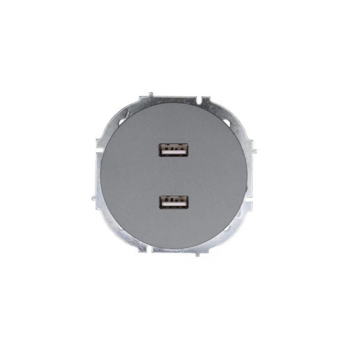 Розетка 2-м СП OSEN USB разъем механизм сер. матов. LEZARD 743-7488-192 Розетка 2-м СП OSEN USB разъем механизм сер. матов. LEZARD 743-7488-192