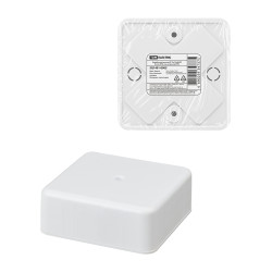 Коробка распаячная КР 75х75х28 ОП белая, IP40, инд. штрихкод TDM