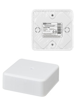 Коробка распаячная КР 75х75х28 ОП белая, IP40, инд. штрихкод TDM