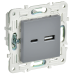 SKANDY Розетка USB A+C 3,1А SK-R14Gr серый IEK SKANDY Розетка USB A+C 3,1А SK-R14Gr серый IEK