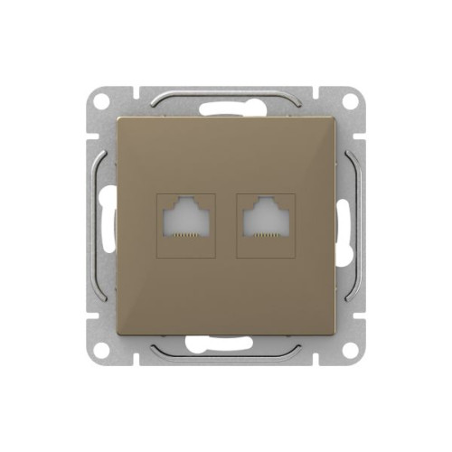 Механизм роз., RJ45 - 2шт, (cat6), шамп., Эпика EKF