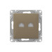 Механизм роз., RJ45 - 2шт, (cat6), шамп., Эпика EKF