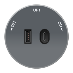 MULTITRACK Розетка 2хUSB (тип А+С) 18 Вт, 5 В/3 А ГРАФИТ
