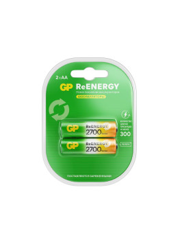 Аккумулятор AA/HR6 ReEnergy 1.2В 2650мА.ч 270AAHCRGY-2CRCB2 20/200 (блист.2шт) GP 20278