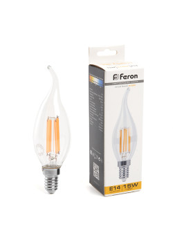 Лампа светодиодная Feron LB-718 Свеча на ветру E14 15W 230V 2700K