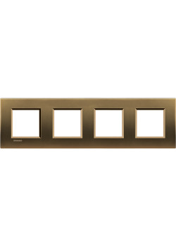 LivingLight Рамка прямоугольная, 4 поста, цвет Бронза