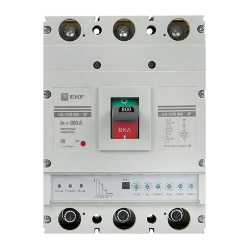 ВА-99М 800/800А 3P 10In 75кА с электронным расцепителем EKF ВА-99М 800/800А 3P 10In 75кА с электронным расцепителем EKF