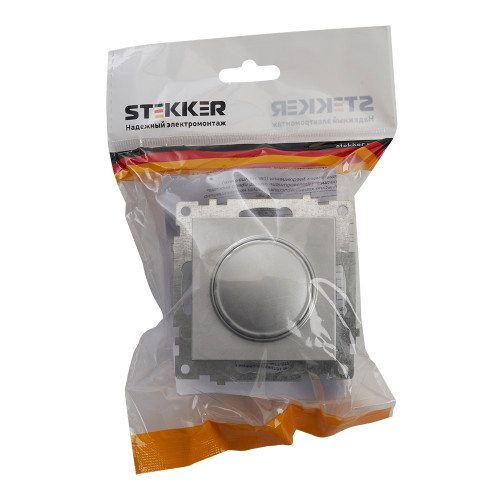 Выключатель диммирующий TRIAC(механизм), STEKKER GLS10-7106-03, 250V, 500W, серия Катрин, серебро Выключатель диммирующий TRIAC(механизм), STEKKER GLS10-7106-03, 250V, 500W, серия Катрин, серебро