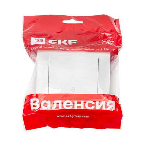 Валенсия выключатель 1-кл. 10А белый проходной EKF Валенсия выключатель 1-кл. 10А белый проходной EKF